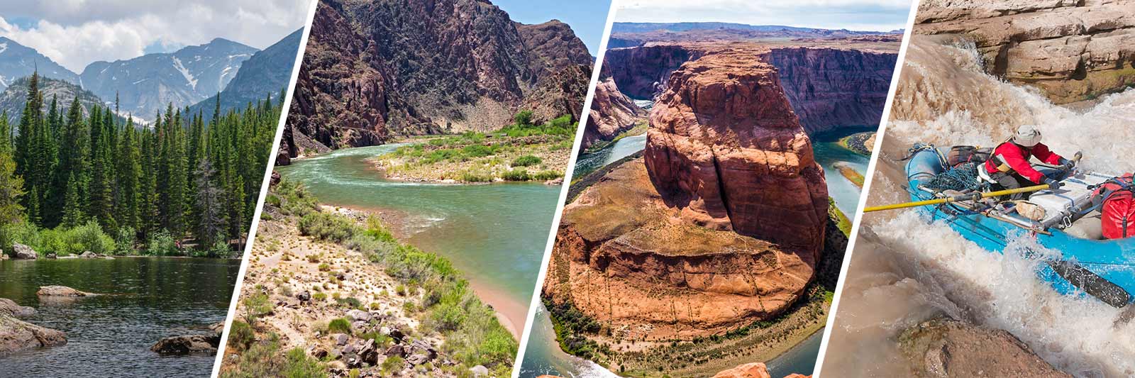 The Colorado River takes many forms during its 1450-mile journey across the West, from a meandering alpine stream to raging rapids.