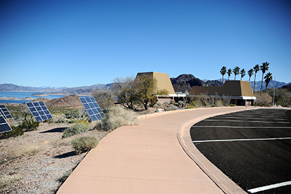 Lake Mead National Recreation Area's Alan Bible Visitor Center reopened Feb. 15 after two-years of renovation. New windows and a new photovoltaic system will offset up to 25 percent of energy consumption at the facility. (NPS Photo by Christie Vanover) 