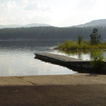 Evans boat launch on Lake Roosevelt NRA.