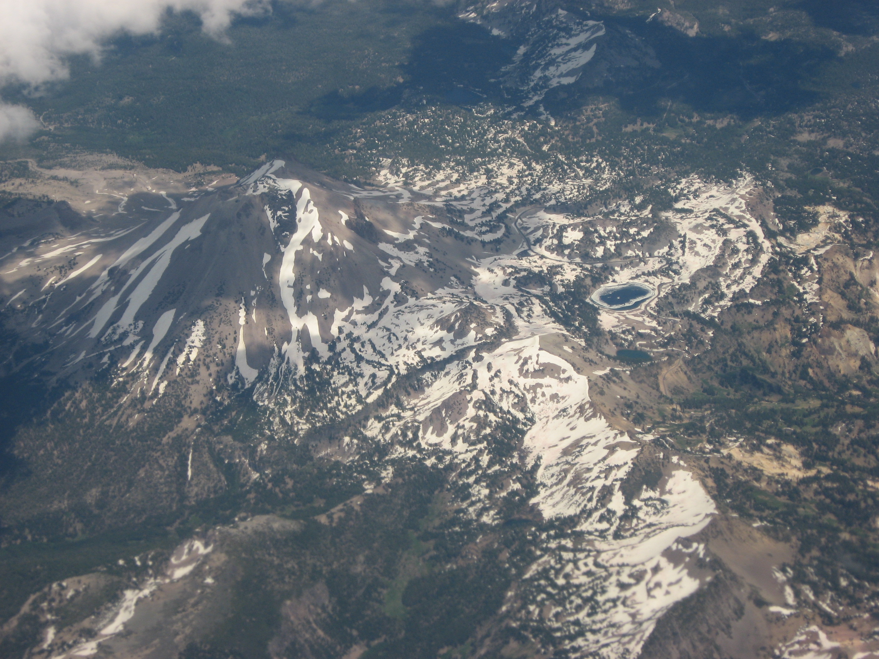 Lassen Peak from the air.