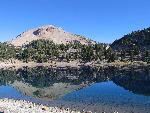 Lassen Peak reflecting in Lake Helen