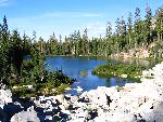 Cliff Lake is a shallow glacial lake