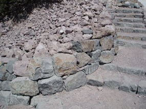 Stone work on the Lassen Peak trail