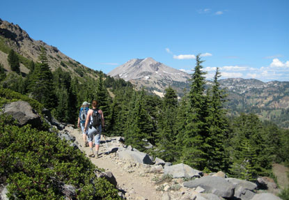 Hikers on Brokeoff Mountain trail
