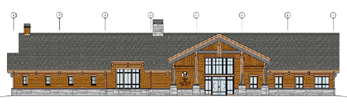 front view of proposed visitor center