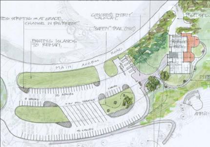 site plan of new visitor center complex