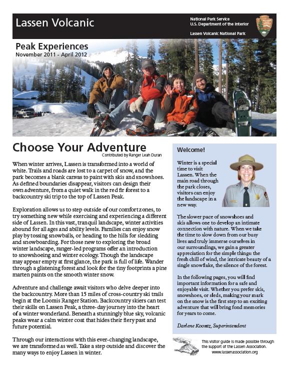 Winter 2011-2012 Peak Experiences