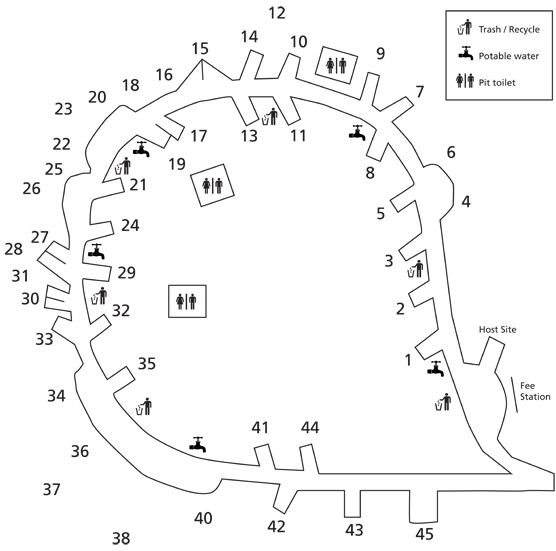 Map of Crags Campground