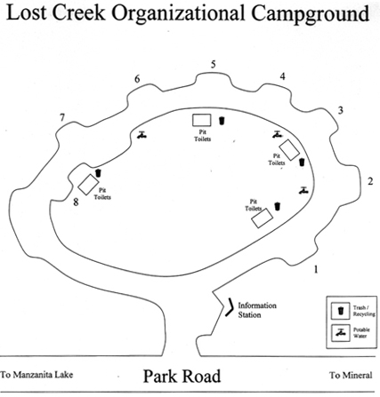Map of Lost Creek Group Campground