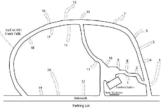 Map of Southwest Walk-In Campground
