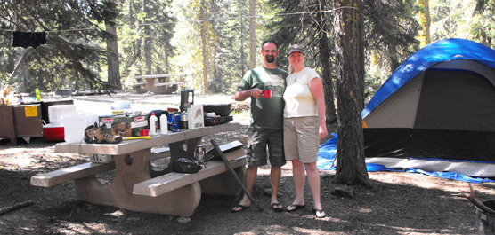 Campers at their campsite
