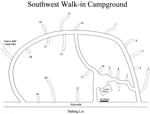 click here for larger image (map of southwest campground)