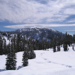 Mt. Conard after a winter snowstorm.
