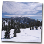 Mt. Conard after a winter snowstorm.