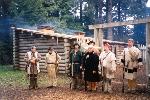Reenactors Drilling at Fort Clatsop