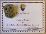 Junior Ranger certificate