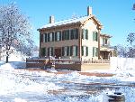 Lincoln Home covered in snow