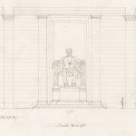 Drawing of the statue in the Lincoln Memorial