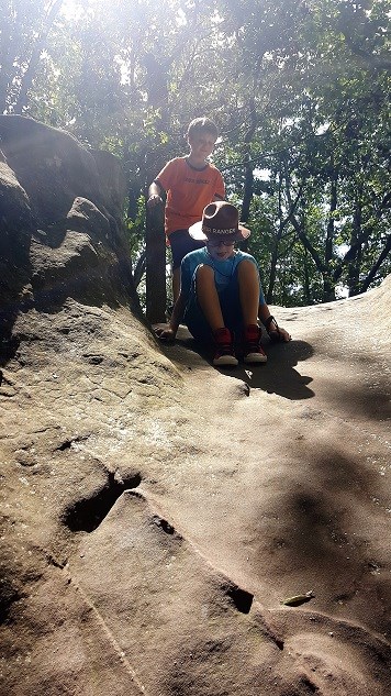 Jacob and Alex having fun at Mushroom Rock