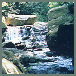 Boulders and a strem