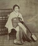 Japanese woman with samisen