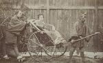 Japanese woman in a rickshaw