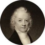 historic black and white portrait of a man with white hair