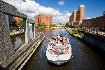 Park Tour Boat Headed Up the Lower Pawtucket Canal