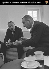 President Johnson with Martin Luther King, Jr.