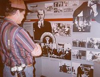 Viewing exhibits in the Visitor Center