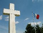 white cross with French flag