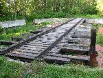 railroad tracks on turntable