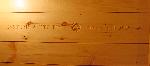 Close-up of interior wood paneling