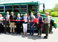 Ribbon-cutting for the new alternative fuel vehicles