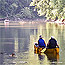 Canoes on Green River in Kentucky