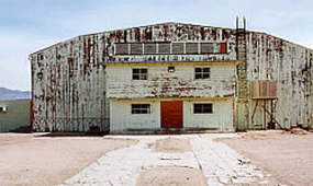 Auditorium after decades of use as a county garage.