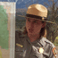 Park Ranger Sarah Bone talks about the Manzanar landscape. NPS Photo.