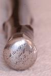 Inscribed cap of Van Buren cane.