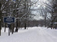 Old Post Road following a snow storm.