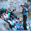 Ranger giving tour of cliff dwelling.