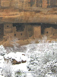 View of Spruce Tree House in winter View of Spruce Tree House in winter