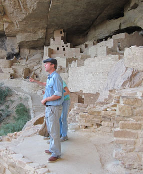CCC Boy on Twilight Tour at Cliff Palace