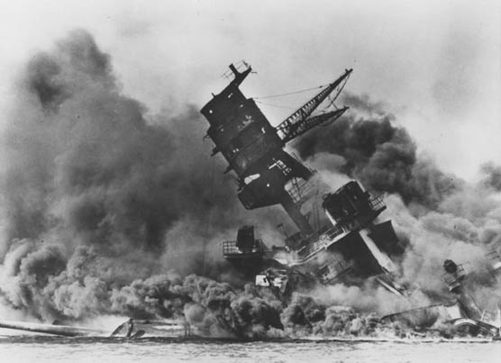The bombing of Pearl Harbor brought the US into the war.