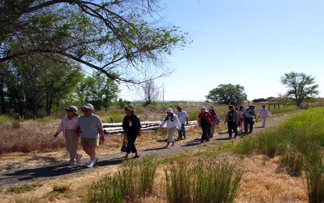 Visitors walk along the interpretive trail during the 2012 Annual Minidoka Pilgrimage.