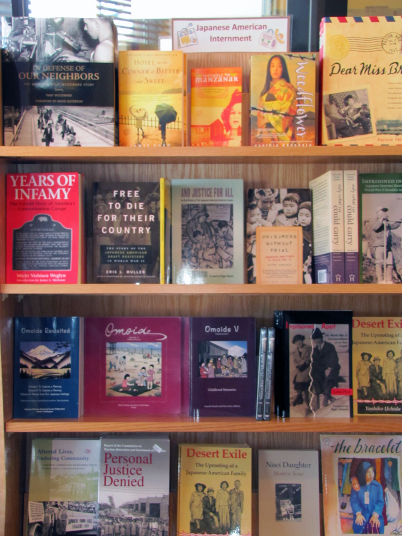 View of some of the Minidoka books available for purchase.