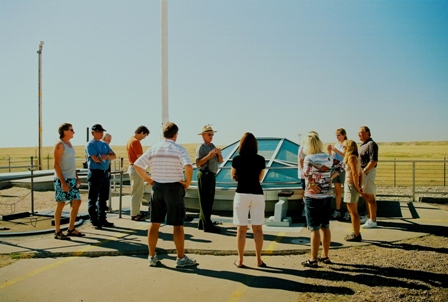 A ranger guides visitors on a tour at Delta-09