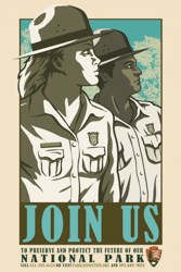 Poster showing two rangers looking off into the distance.