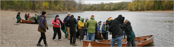 Canoe trip on the Mississippi River.