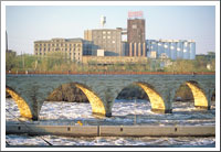 The Stone Arch Bridge.