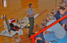 Ranger at elementary school
